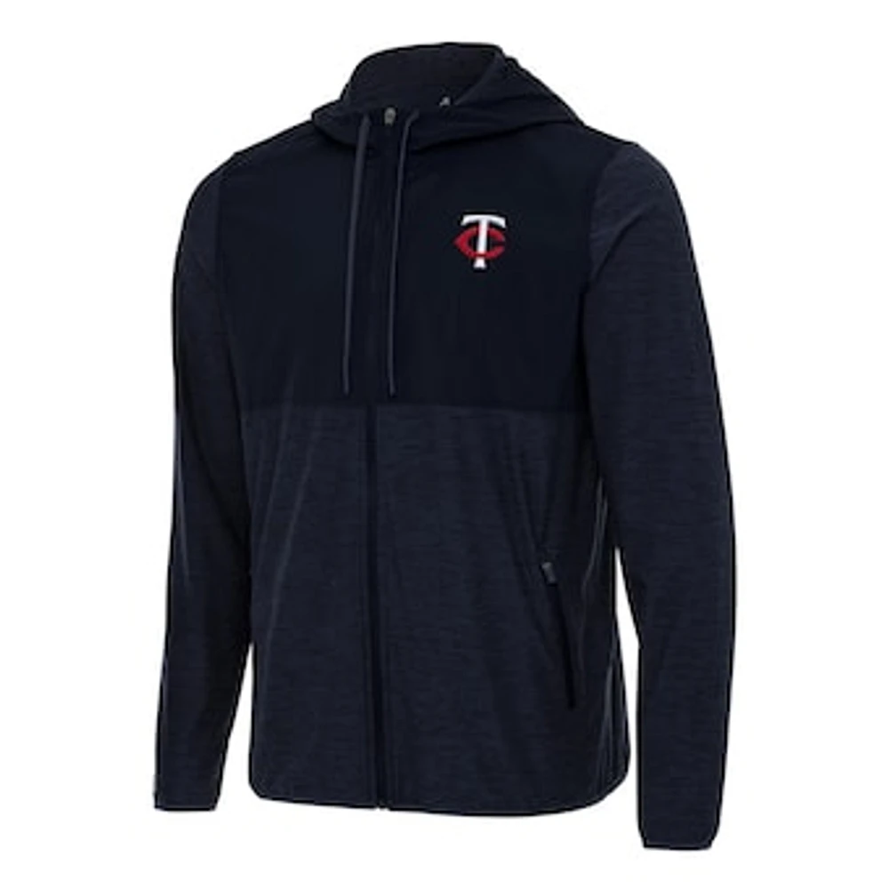 Men's Antigua Navy Minnesota Twins Sway Full-Zip Hoodie