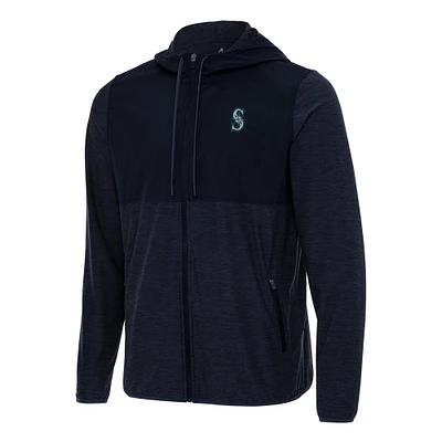Men's Antigua Navy Seattle Mariners Sway Full-Zip Hoodie