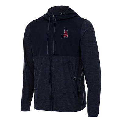 Men's Antigua Navy Los Angeles Angels Sway Full-Zip Hoodie