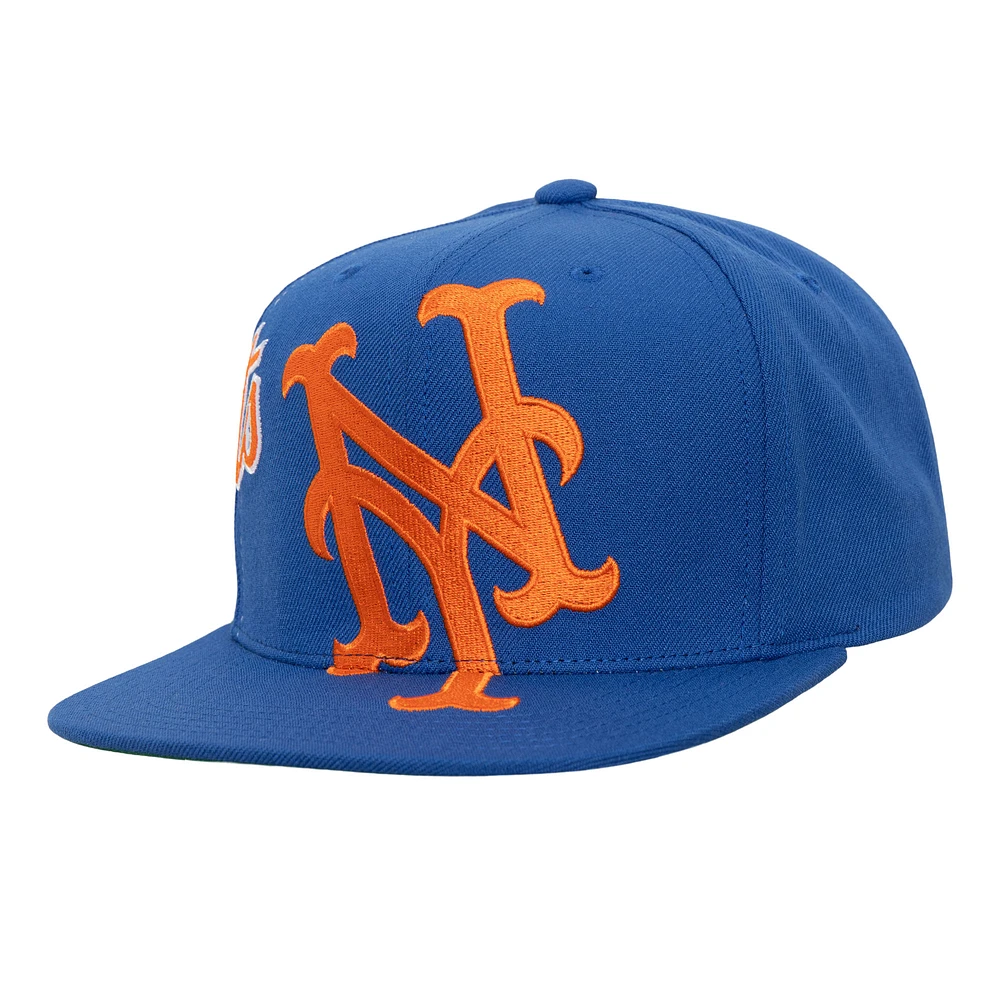 Men's Mitchell & Ness Blue New York Mets Big Time Snapback Hat