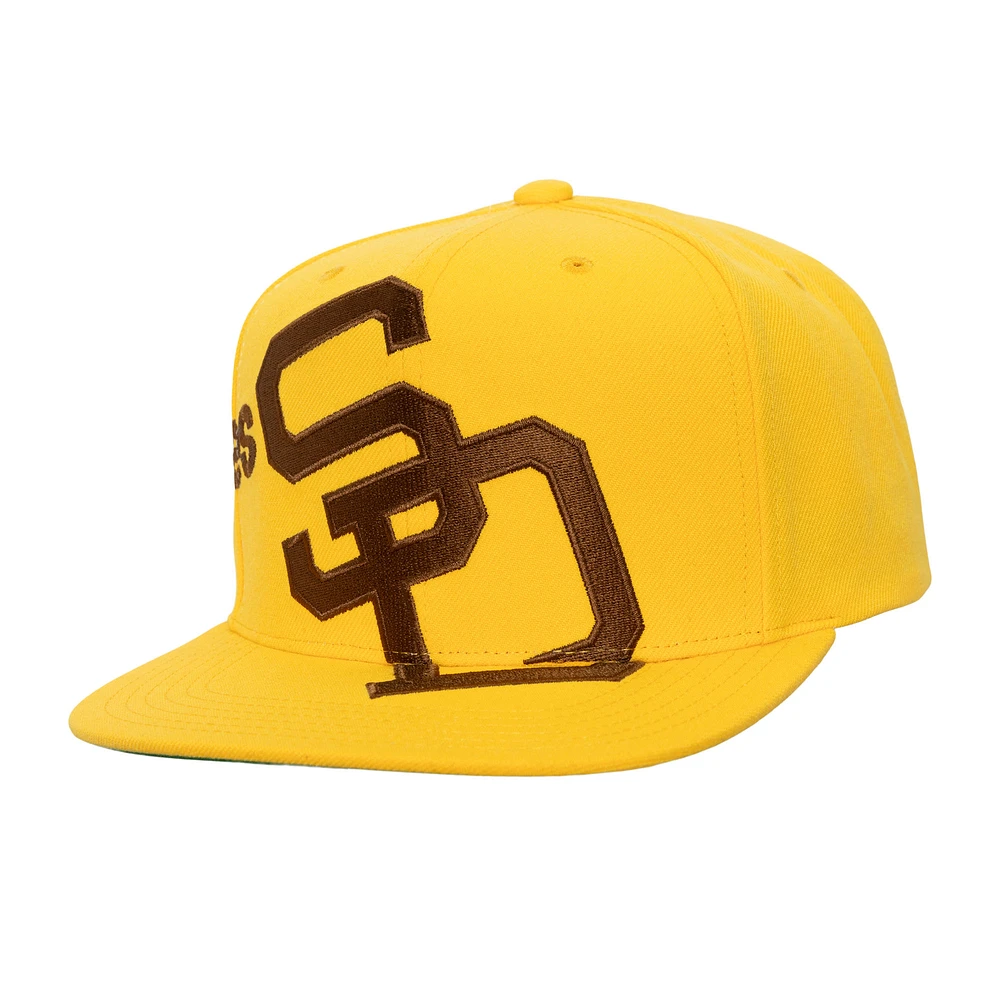 Men's Mitchell & Ness Gold San Diego Padres Big Time Coop Snapback Hat