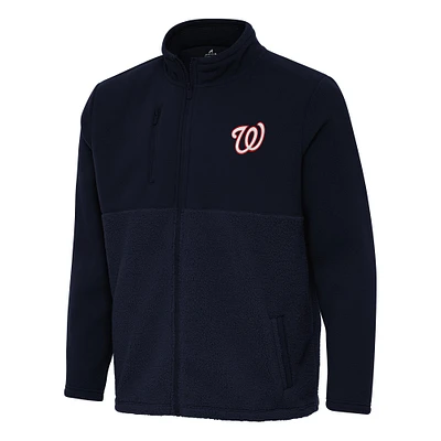 Men's Antigua Navy Washington Nationals Daily Fused Full-Zip Jacket