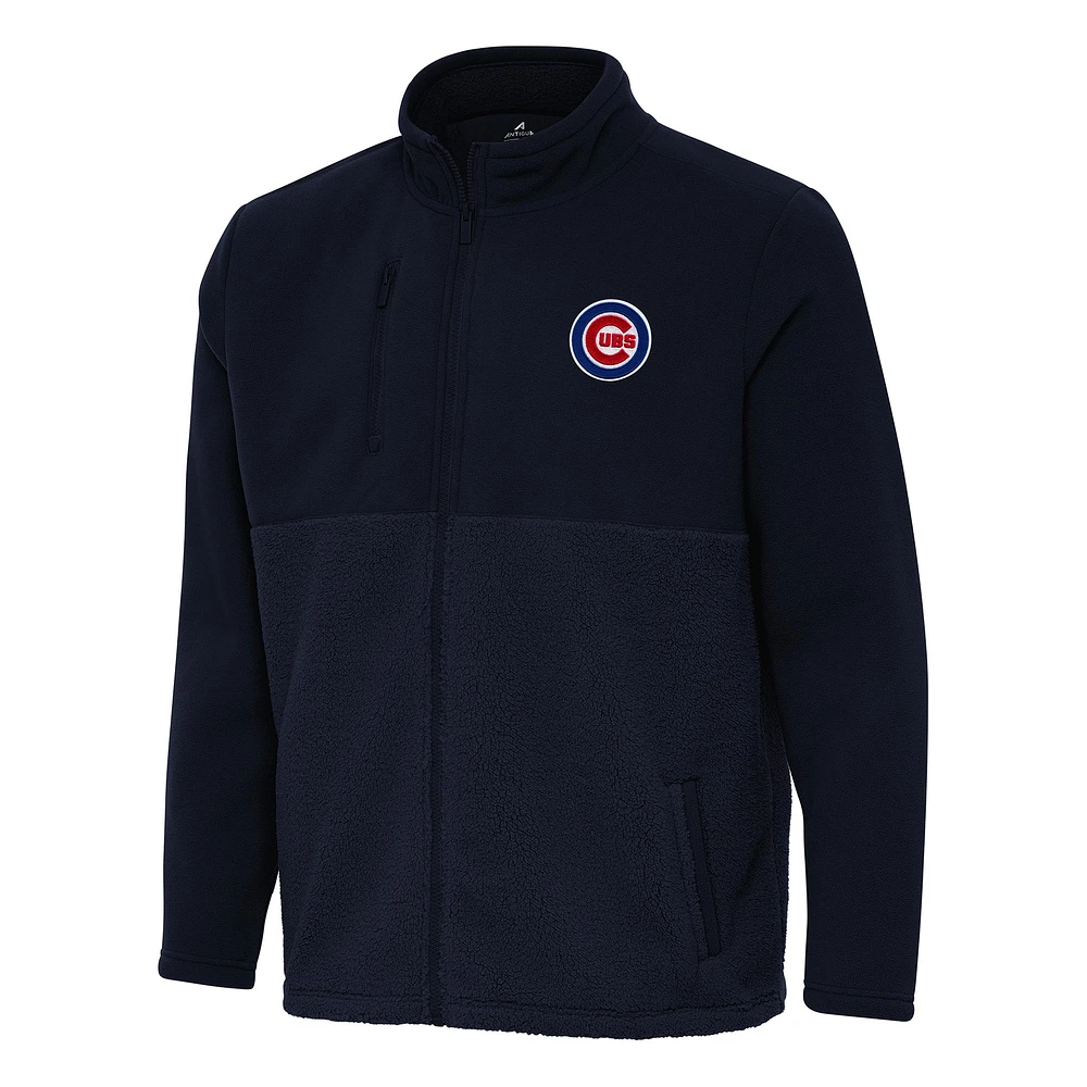 Men's Antigua Navy Chicago Cubs Daily Fused Full-Zip Jacket