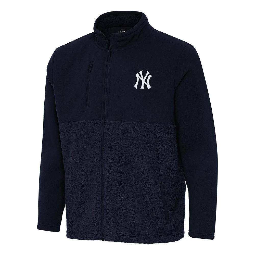 Men's Antigua Navy New York Yankees Daily Fused Full-Zip Jacket