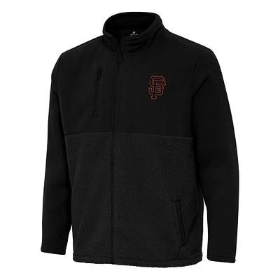 Men's Antigua Black San Francisco Giants Daily Fused Full-Zip Jacket