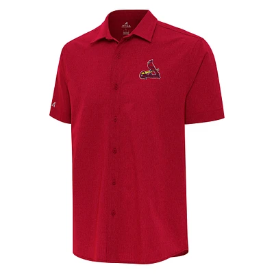 Men's Antigua Red St. Louis Cardinals Activate Button-Up Shirt