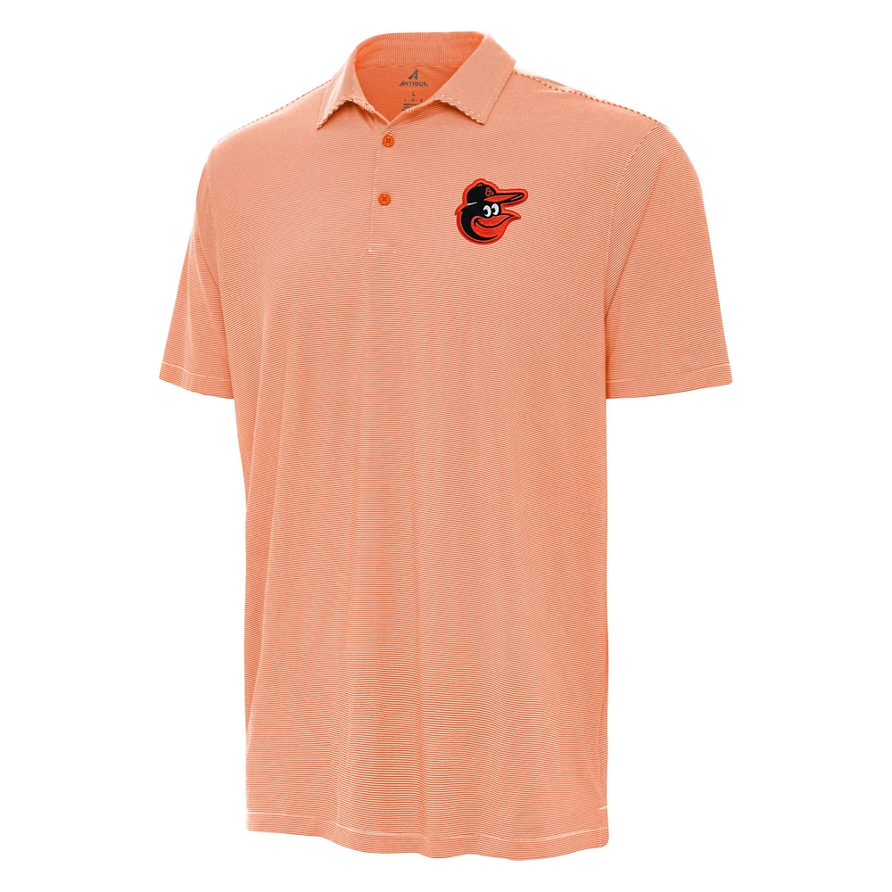 Men's Antigua Orange/White Baltimore Orioles Twine Polo