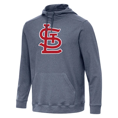 Men's Antigua Heather Navy St. Louis Cardinals Cloud Pullover Hoodie