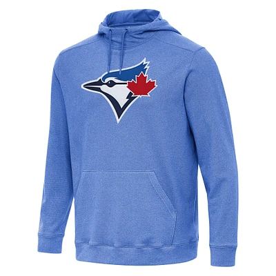 Men's Antigua Heather Royal Toronto Blue Jays Cloud Pullover Hoodie