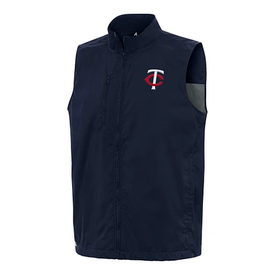 Men's Antigua Navy Minnesota Twins Brisk Full-Zip Vest