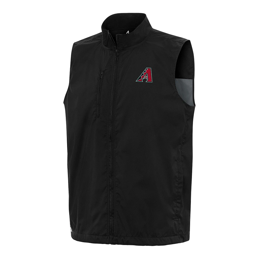 Men's Antigua Black Arizona Diamondbacks Brisk Full-Zip Vest