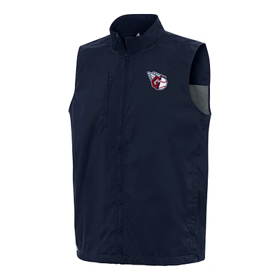Men's Antigua Navy Cleveland Guardians Brisk Full-Zip Vest