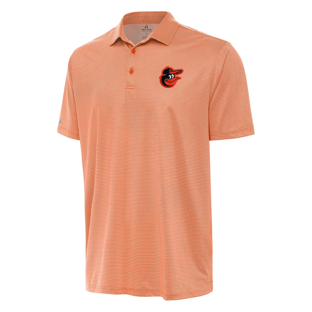 Men's Antigua White/Orange Baltimore Orioles Rings Polo