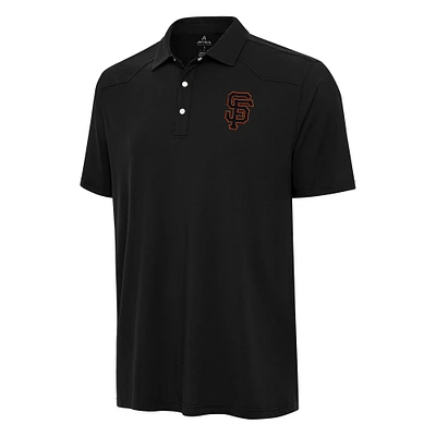 Men's Antigua Black San Francisco Giants Western Polo
