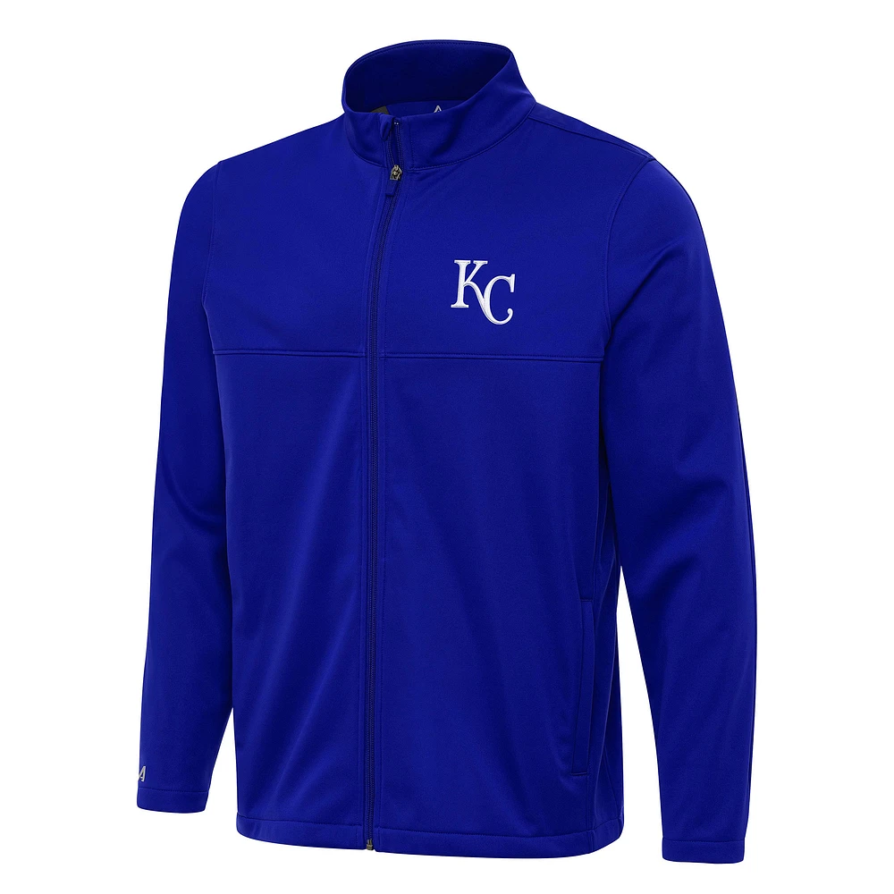 Men's Antigua Royal Kansas City Royals Links 2 Full-Zip Golf Jacket
