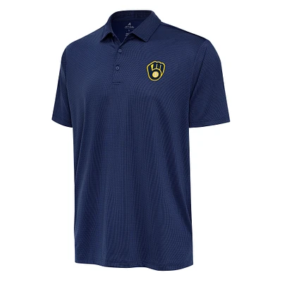 Men's Antigua Navy Milwaukee Brewers Big & Tall Ellipse Polo