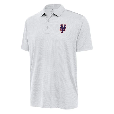 Men's Antigua White New York Mets Big & Tall Ellipse Polo
