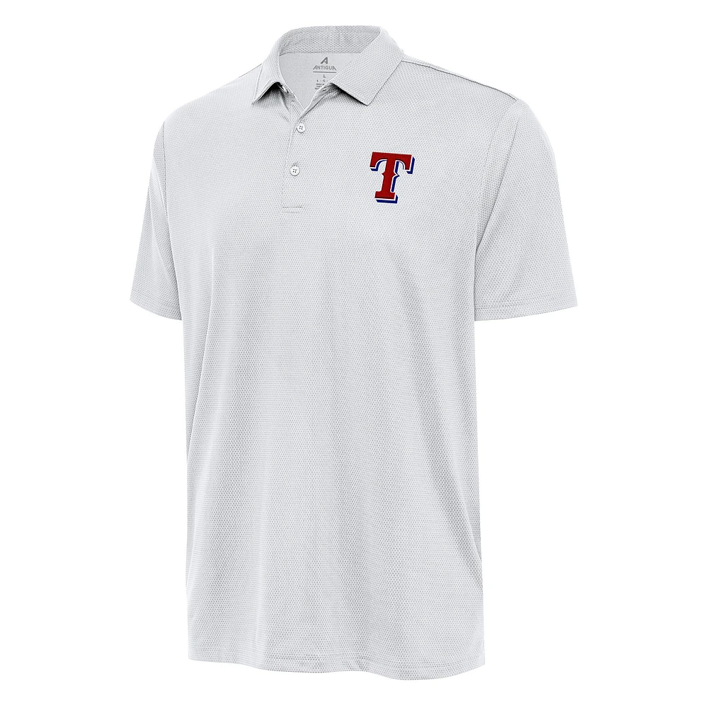 Men's Antigua White Texas Rangers Big & Tall Ellipse Polo
