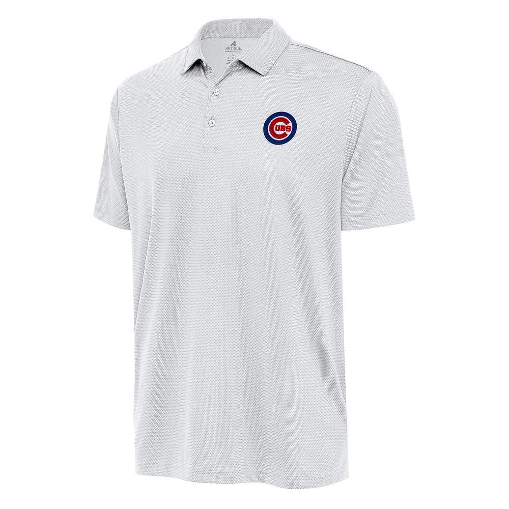 Men's Antigua White Chicago Cubs Big & Tall Ellipse Polo