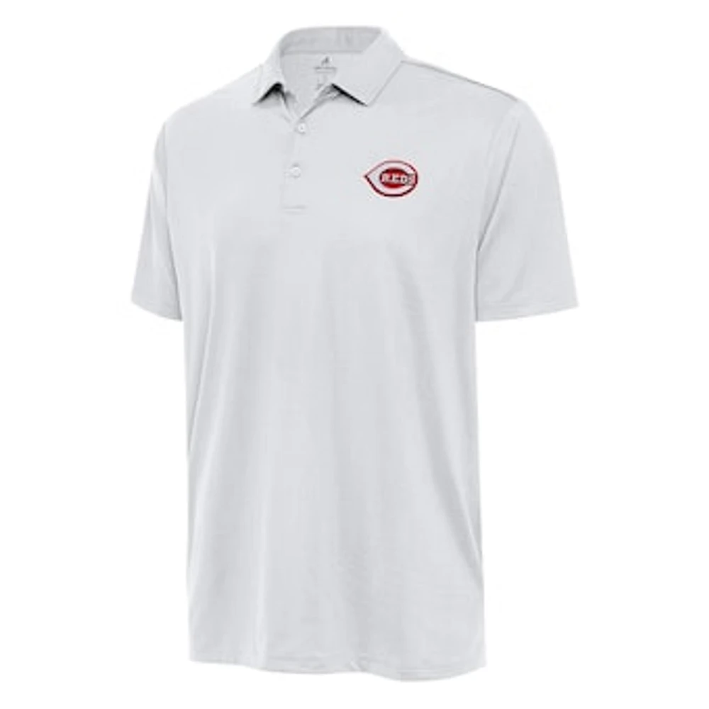 Men's Antigua White Cincinnati Reds Big & Tall Ellipse Polo