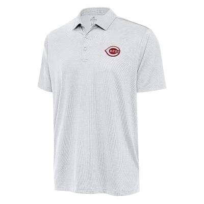 Men's Antigua White Cincinnati Reds Big & Tall Ellipse Polo