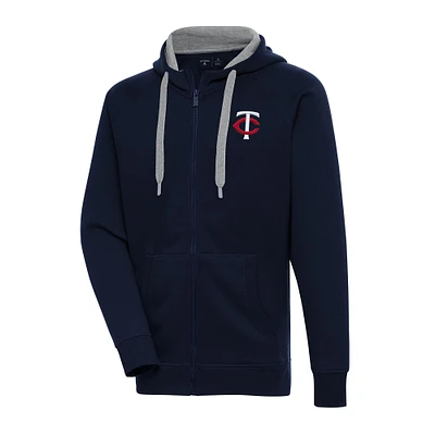 Men's Antigua Navy Minnesota Twins Big & Tall Victory Full-Zip Hoodie Jacket