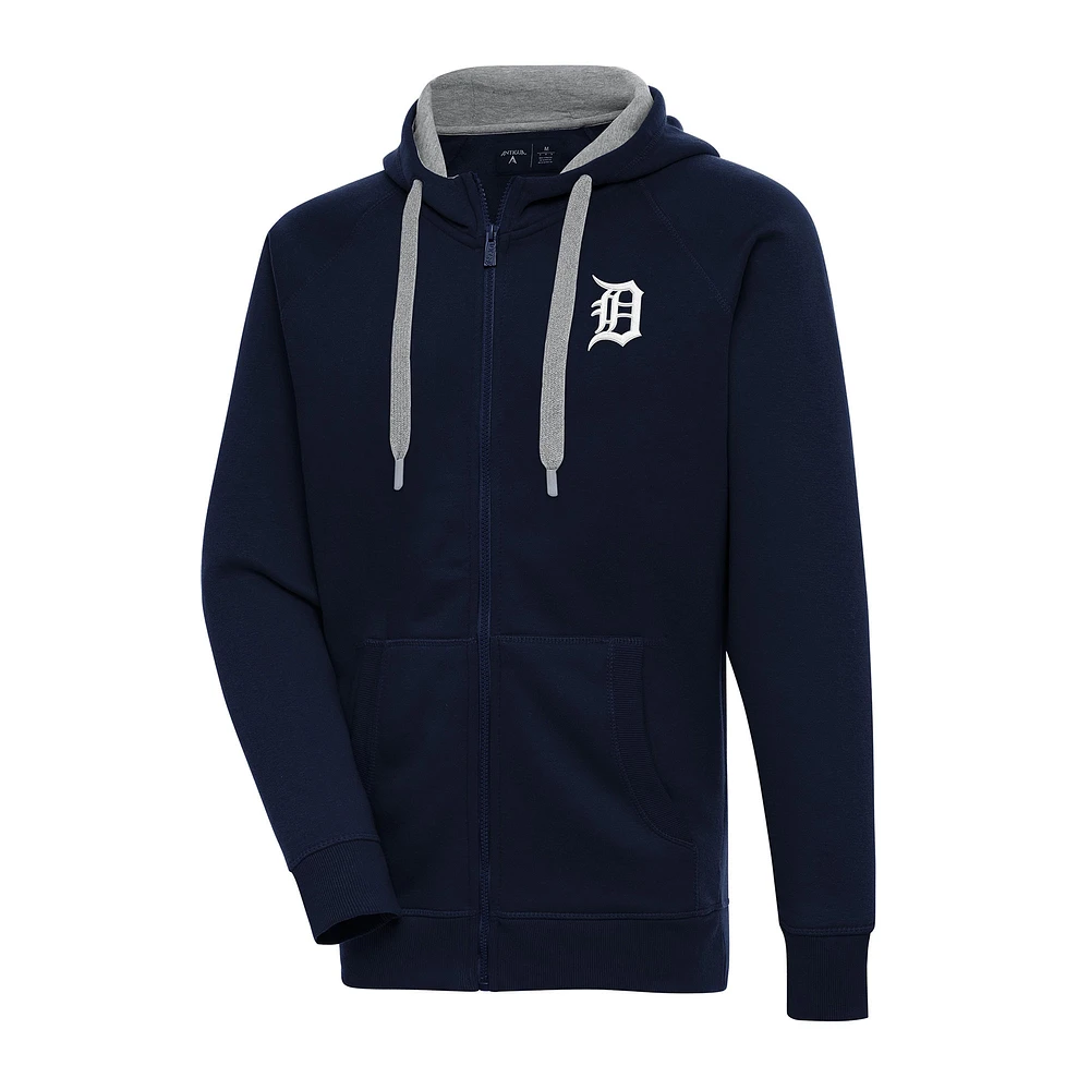 Men's Antigua Navy Detroit Tigers Big & Tall Victory Full-Zip Hoodie Jacket