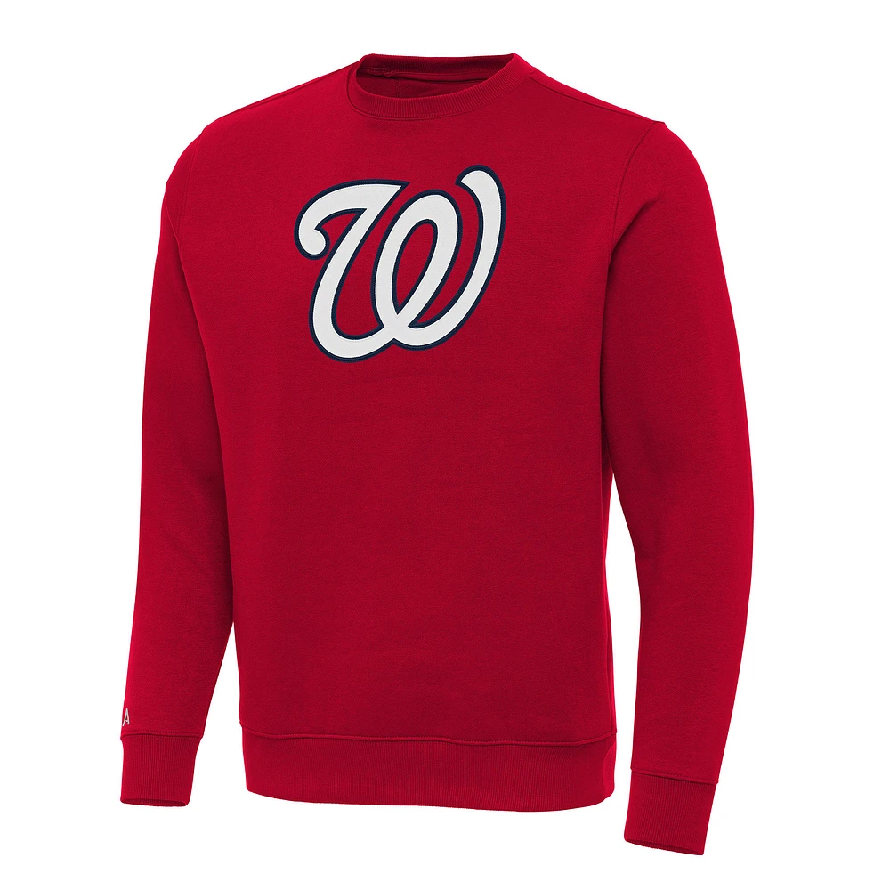 Men's Antigua Red Washington Nationals Big & Tall Victory Pullover Sweatshirt