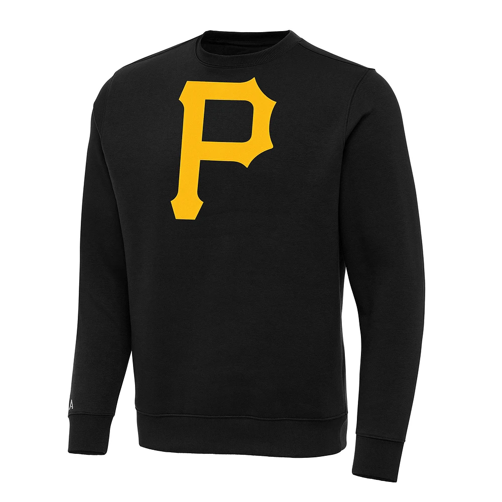 Men's Antigua Black Pittsburgh Pirates Big & Tall Victory Pullover Sweatshirt