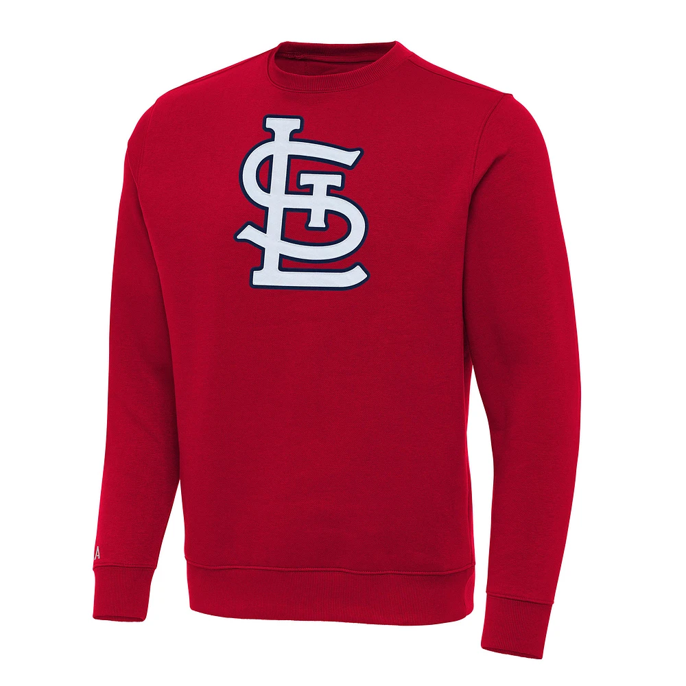 Men's Antigua Red St. Louis Cardinals Big & Tall Victory Pullover Sweatshirt