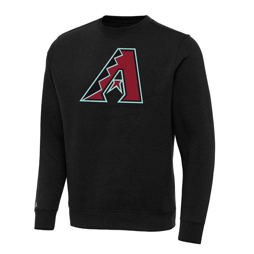 Men's Antigua Black Arizona Diamondbacks Big & Tall Victory Pullover Sweatshirt