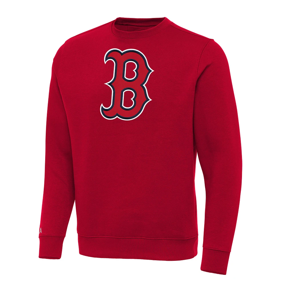 Men's Antigua Red Boston Sox Big & Tall Victory Pullover Sweatshirt