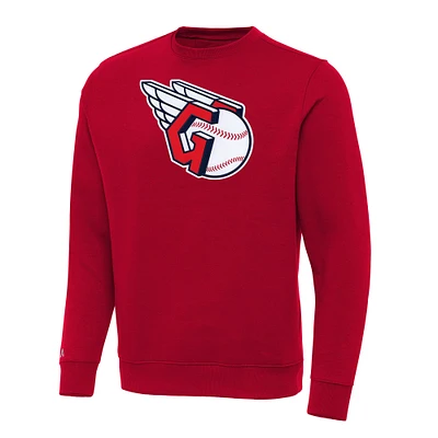 Men's Antigua Red Cleveland Guardians Big & Tall Victory Pullover Sweatshirt