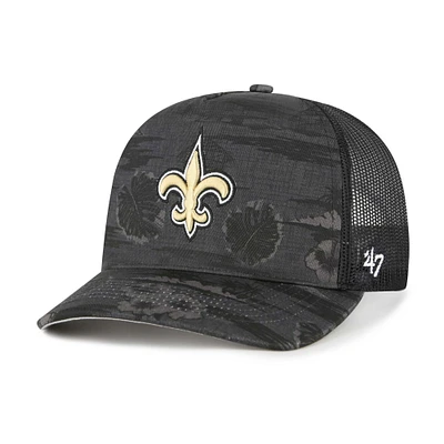 Men's '47 Black New Orleans Saints Fiji Trucker Adjustable Hat