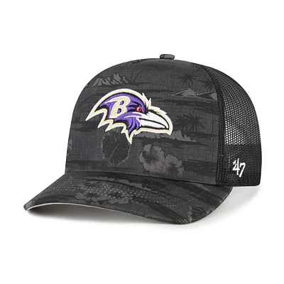 Men's '47 Black Baltimore Ravens Fiji Trucker Adjustable Hat