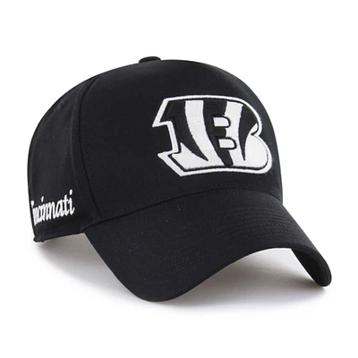 Men's '47 Black Cincinnati Bengals Foundation Offside Adjustable Hat