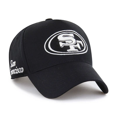 Men's '47 Black San Francisco 49ers Foundation Offside Adjustable Hat