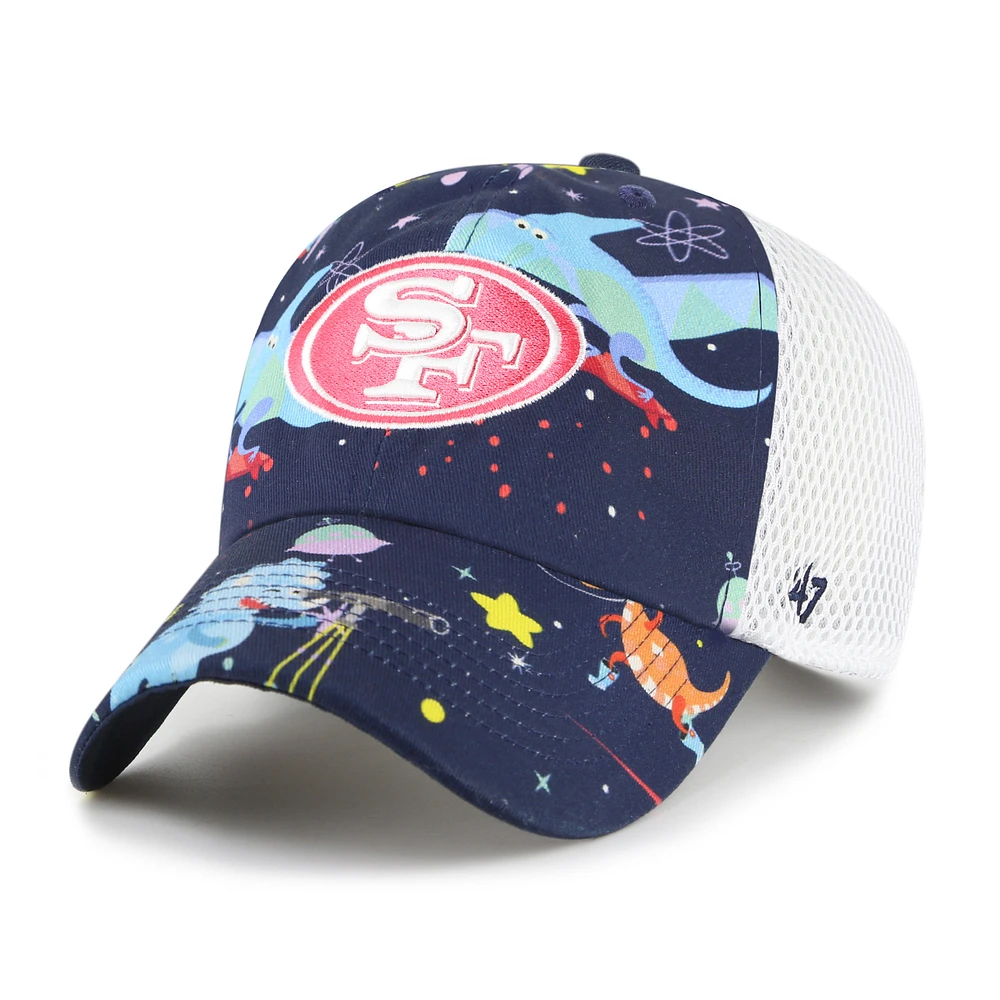 Youth '47 Navy San Francisco 49ers Space Dino Adjustable Trucker Hat