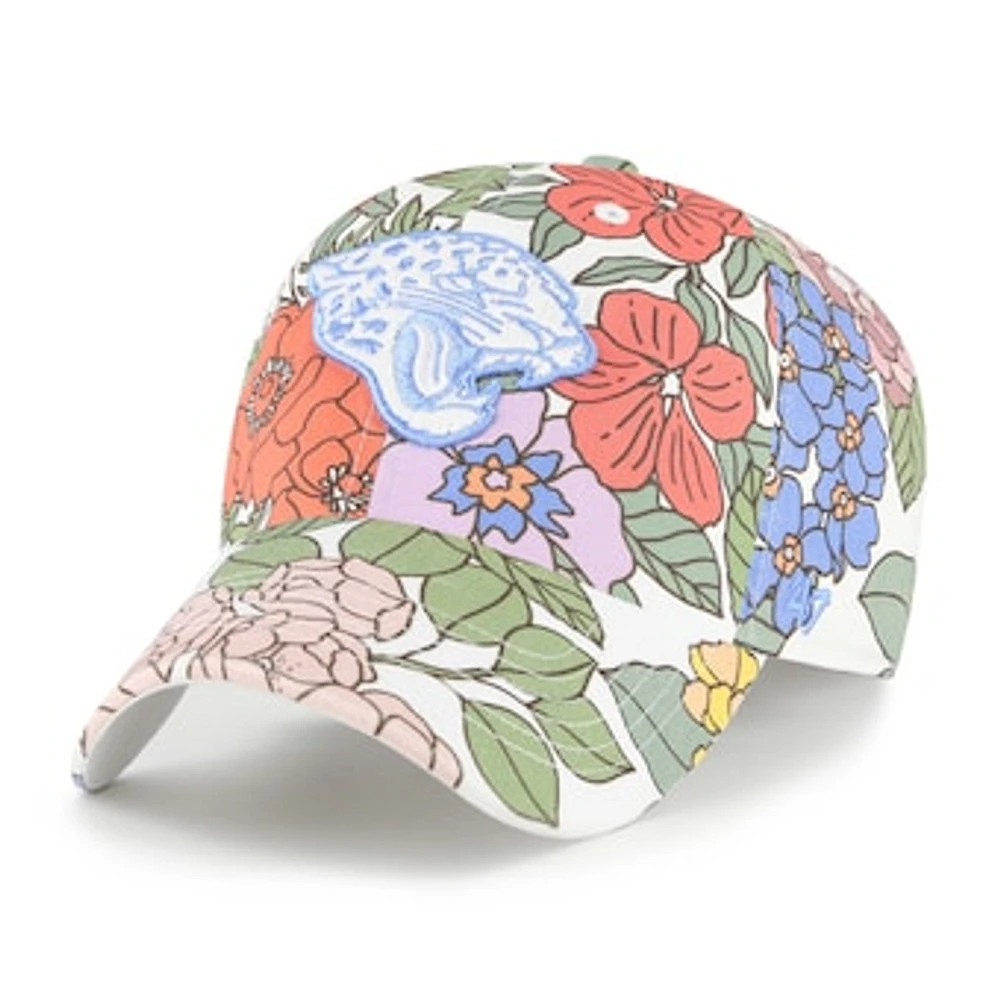 Women's '47 White Jacksonville Jaguars Florentina Clean Up Adjustable Hat
