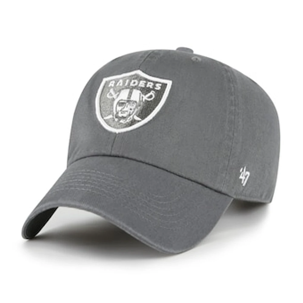 Women's '47 Gray Las Vegas Raiders Bright Side Clean Up Adjustable Hat