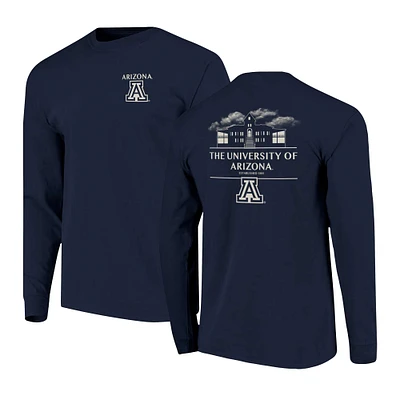 Men's Navy Arizona Wildcats Comfort Colors Campus Nights Long Sleeve T-Shirt