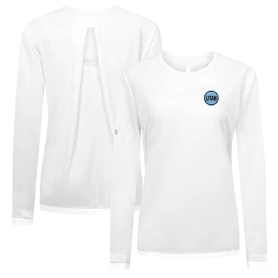 Women's Levelwear White Utah Hockey Club Sequoia Long Sleeve T-Shirt