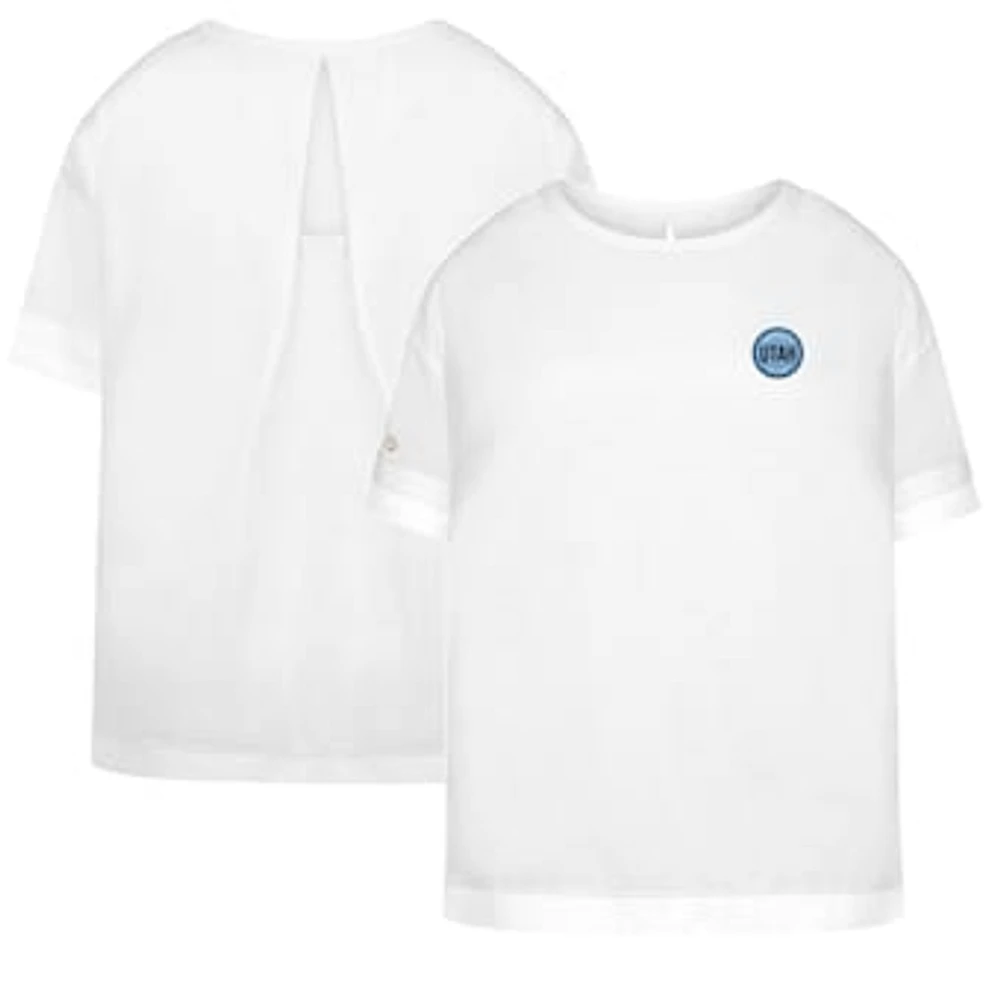 Women's Levelwear White Utah Hockey Club Tulip T-Shirt