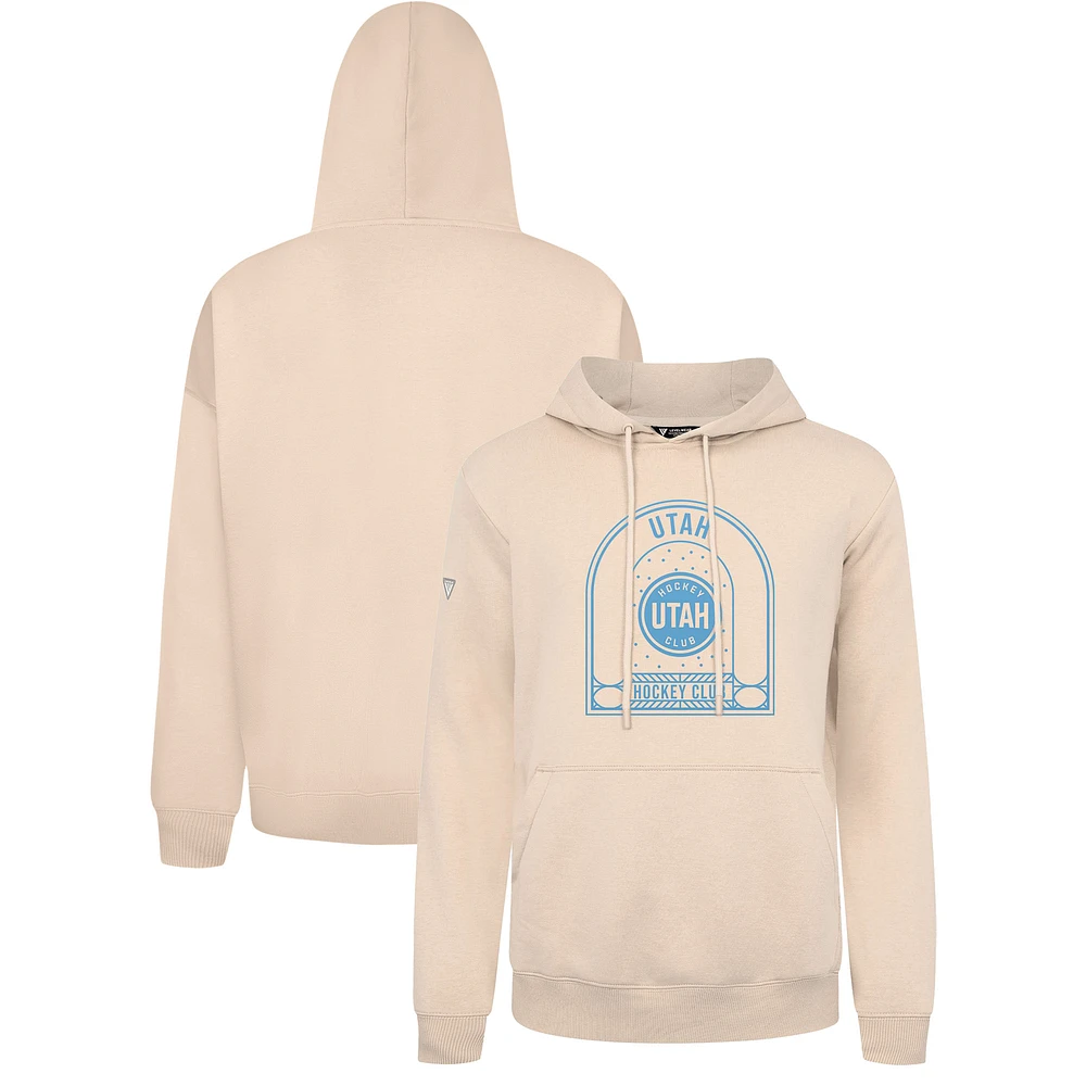 Men's Levelwear Khaki Utah Hockey Club Podium Stained Glass Pullover Hoodie