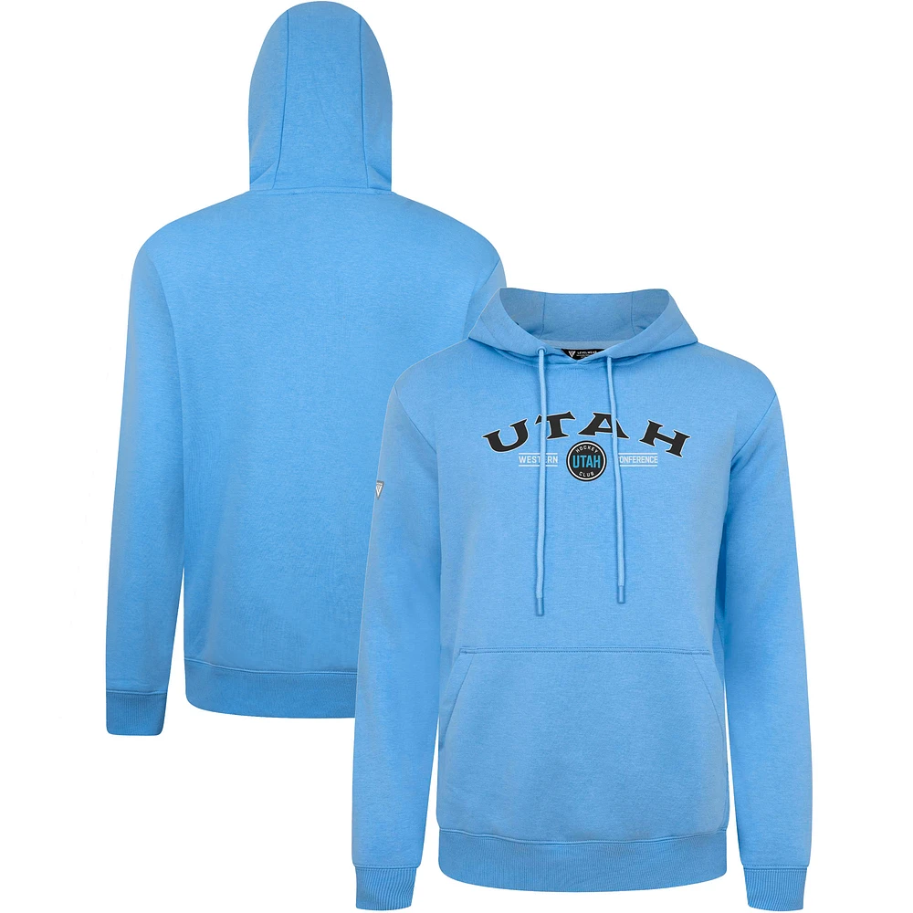 Men's Levelwear Light Blue Utah Hockey Club Podium Ice Wall Pullover Hoodie