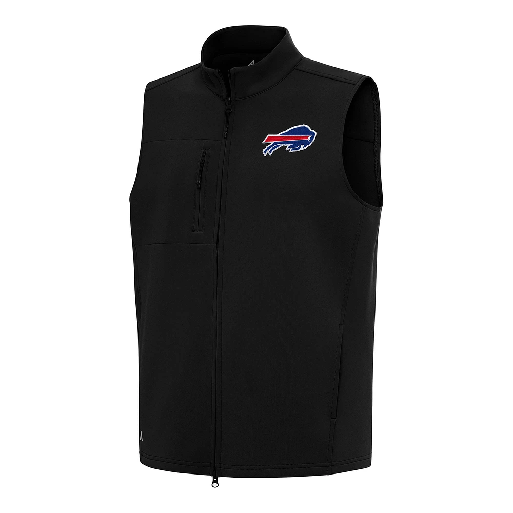 Men's Antigua Black Buffalo Bills Demand Full-Zip Vest