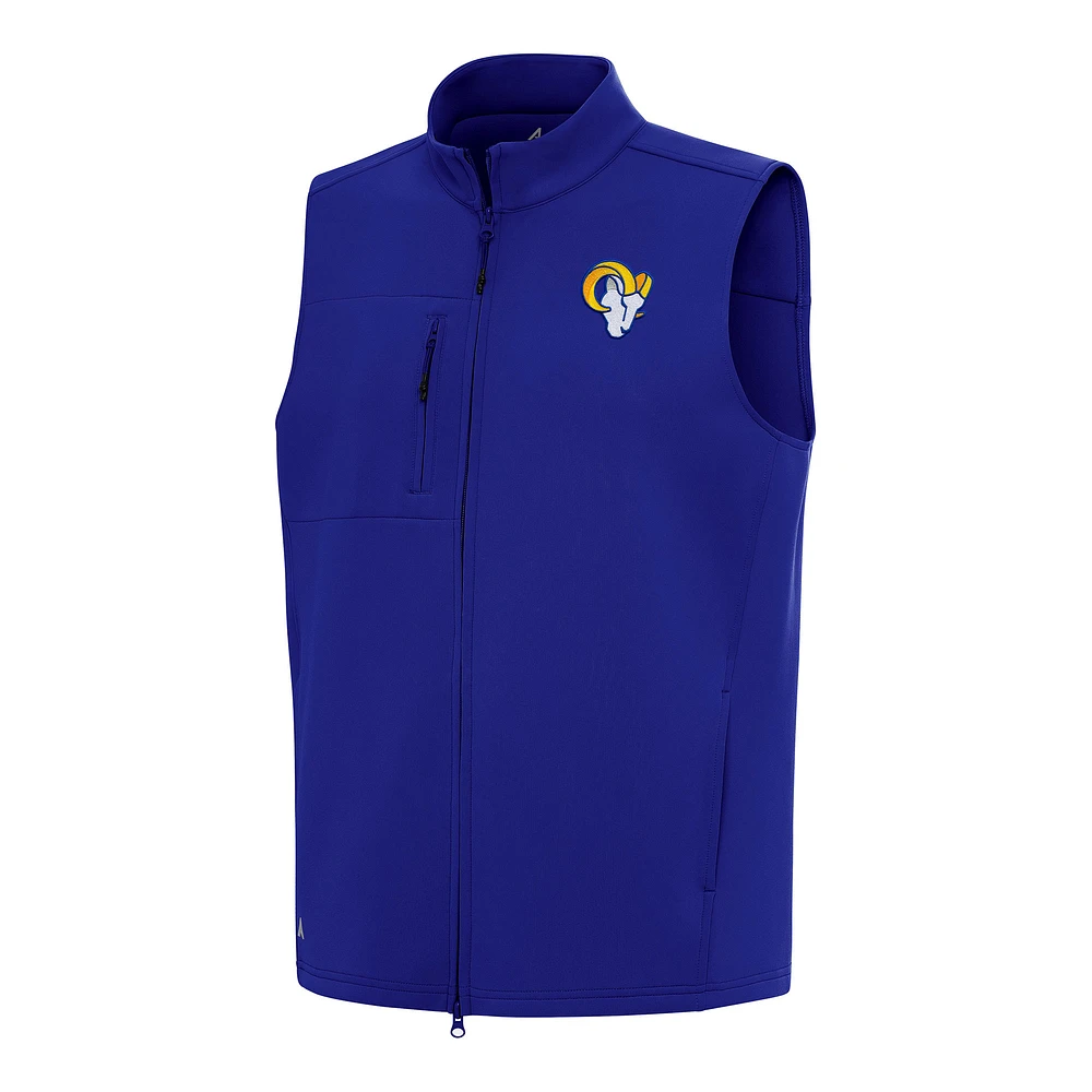 Men's Antigua Royal Los Angeles Rams Demand Full-Zip Vest