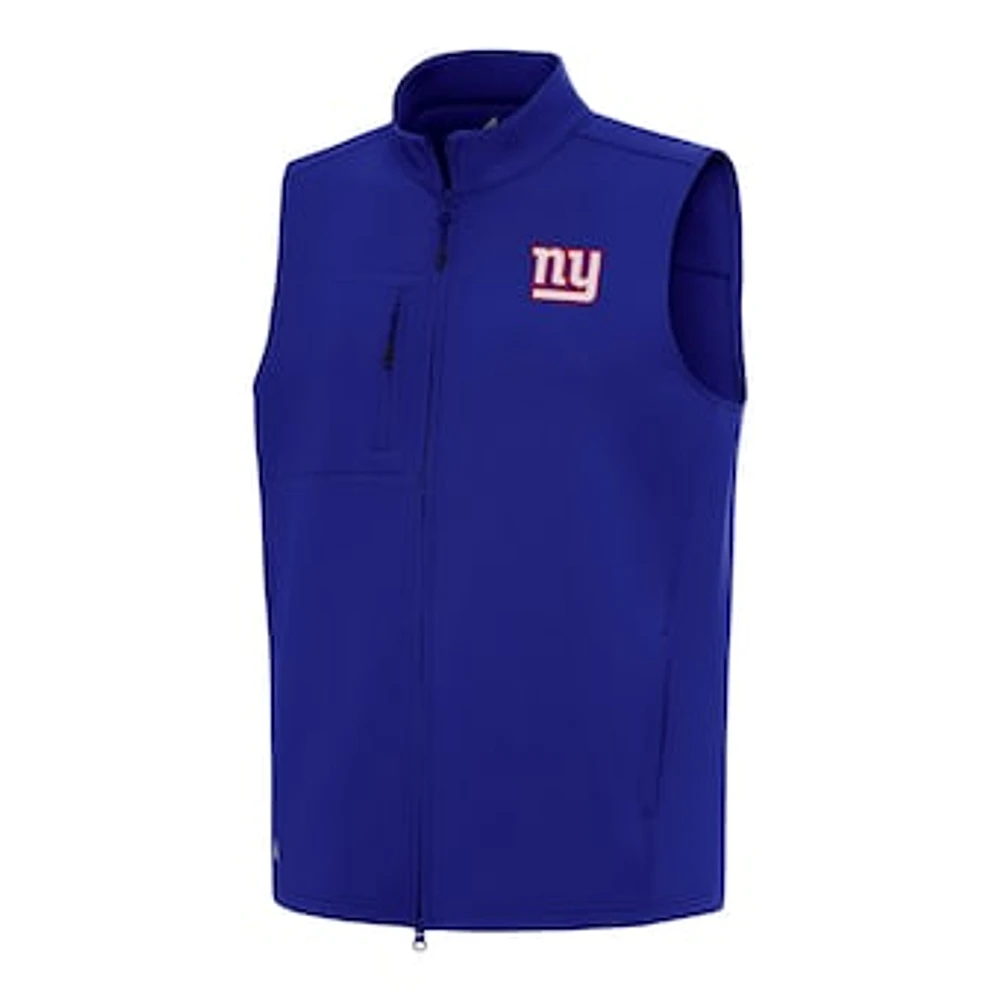Men's Antigua Royal New York Giants Demand Full-Zip Vest
