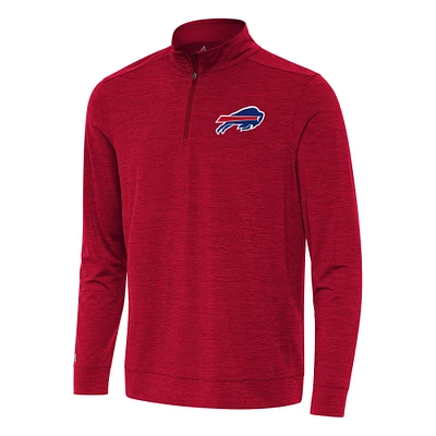 Men's Antigua Heather Buffalo Bills Bright Quarter-Zip Top