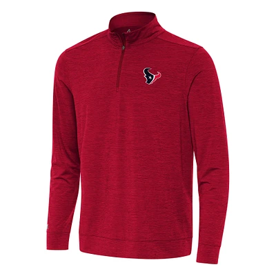 Men's Antigua Heather Houston Texans Bright Quarter-Zip Top